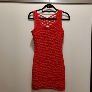 Red Sleeveless Bodycon Dress Size Small